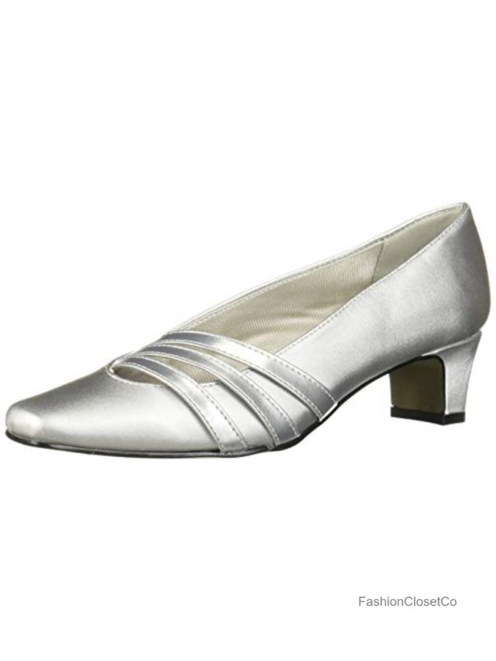 Faux Leather Wedge Heel Pump Strappy Slingback Dress Shoe